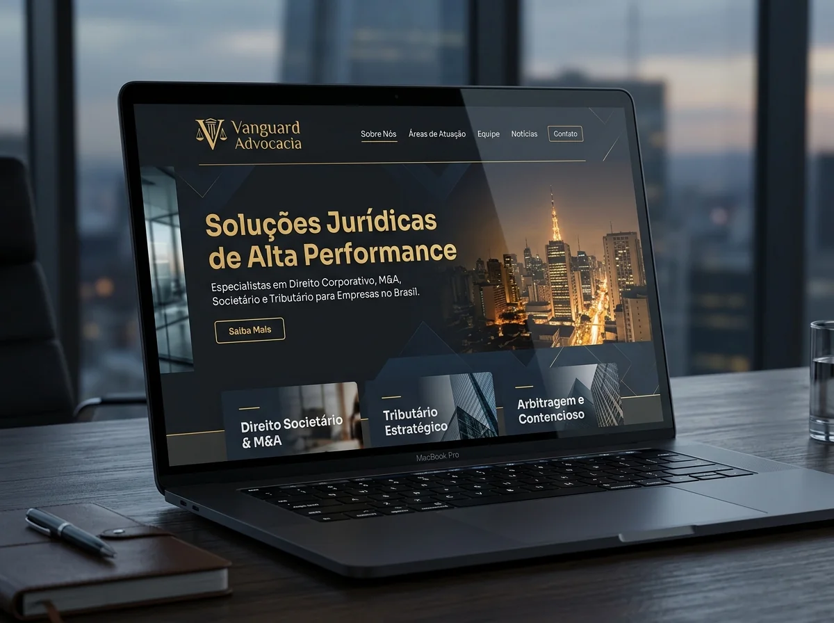 Mockup do site Vanguard Advocacia & Consultoria